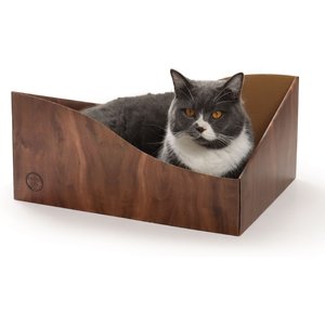 Necoichi Hideaway Box Cat Scratcher, Dark Cherry Brown