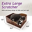 Show in main carousel: Necoichi Hideaway Box Cat Scratcher, Dark Cherry Brown slide 3 of 8