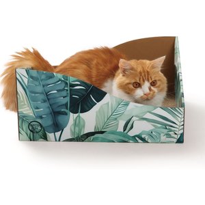 Necoichi Hideaway Box Cat Scratcher, Go Green