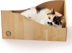 Necoichi Hideaway Box Cat Scratcher, Oak Brown