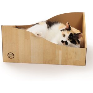 Necoichi Hideaway Box Cat Scratcher, Oak Brown