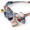 Show in main carousel: Necoichi Kabuki Charm Bow Tie Cotton Breakaway Cat Collar with Bell, Navy, 8.2 to 13.7-in neck, 2/5-in wide slide 3 of 9