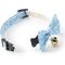 Show in main carousel: Necoichi Kiku Ribbon Bow Tie Cotton Breakaway Cat Collar with Bell, Baby Blue, 8.2 to 13.7-in neck, 2/5-in wide slide 5 of 11