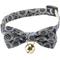 Show in main carousel: Necoichi Kiku Ribbon Bow Tie Cotton Breakaway Cat Collar with Bell, Navy, 8.2 to 13.7-in neck, 2/5-in wide slide 1 of 10