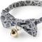 Show in main carousel: Necoichi Kiku Ribbon Bow Tie Cotton Breakaway Cat Collar with Bell, Navy, 8.2 to 13.7-in neck, 2/5-in wide slide 2 of 10