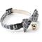 Show in main carousel: Necoichi Kiku Ribbon Bow Tie Cotton Breakaway Cat Collar with Bell, Navy, 8.2 to 13.7-in neck, 2/5-in wide slide 3 of 10