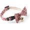 Show in main carousel: Necoichi Kiku Ribbon Bow Tie Cotton Breakaway Cat Collar with Bell, Red, 8.2 to 13.7-in neck, 2/5-in wide slide 4 of 10