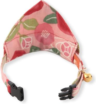 Show full view: Necoichi Kimono Bandana Cotton Breakaway Cat Collar with Bell, Pink, 8.2 to 13.7-in neck, 2/5-in wide slide 4 of 7