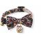 Show in main carousel: Necoichi Lucky Charm Bow Tie Cotton Breakaway Cat Collar with Bell, Black, 8.2 to 13.7-in neck, 2/5-in wide slide 1 of 9