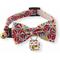 Show in main carousel: Necoichi Lucky Charm Bow Tie Cotton Breakaway Cat Collar with Bell, Red, 8.2 to 13.7-in neck, 2/5-in wide slide 1 of 10