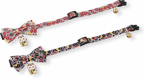 Show full view: Necoichi Lucky Charm Bow Tie Cotton Breakaway Cat Collar with Bell, Red, 8.2 to 13.7-in neck, 2/5-in wide slide 8 of 10