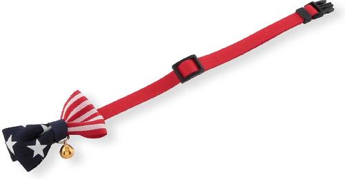 Show full view: Necoichi My Cat for President Cotton Breakaway Cat Collar with Bell, 8.2 to 13.7-in neck, 2/5-in wide slide 5 of 9