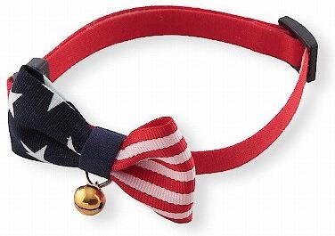 Show full view: Necoichi My Cat for President Cotton Breakaway Cat Collar with Bell, 8.2 to 13.7-in neck, 2/5-in wide slide 6 of 9
