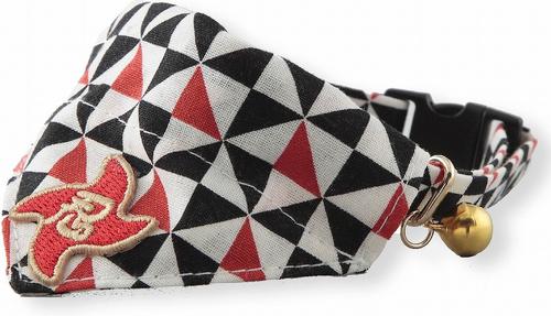 Show full view: Necoichi Ninja Bandana Cotton Breakaway Cat Collar with Bell, Black, 8.2 to 13.7-in neck, 2/5-in wide slide 2 of 10