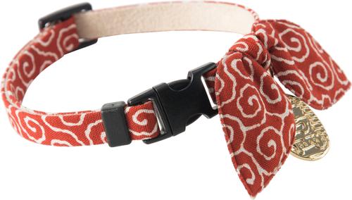 Show full view: Necoichi Ninja Cotton Breakaway Cat Collar with Bell, Red, 8.2 to 13.7-in neck, 2/5-in wide slide 4 of 10