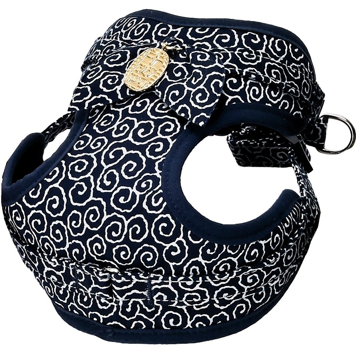 Necoichi Ninja Rayon Dog Harness, Medium, Navy