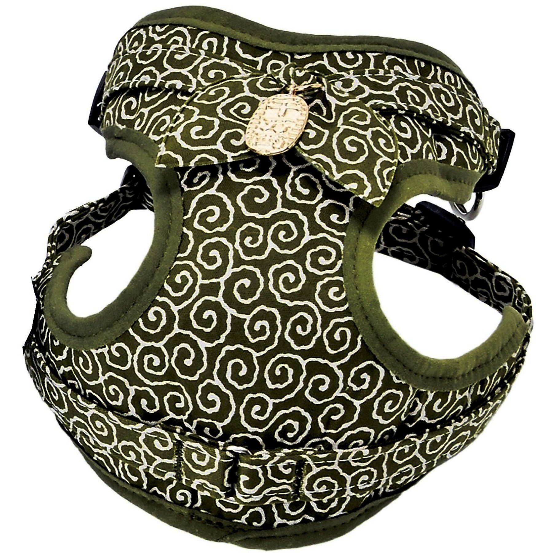 Necoichi Ninja Rayon Dog Harness, Small, Green
