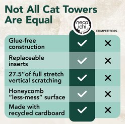 Necoichi No Glue Cardboard Cat Scratcher Wall, Natural, Regular slide 2 of 8
