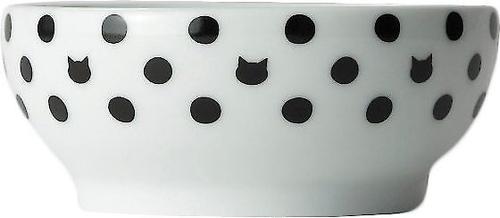 Show full view: Necoichi Non-Skid Ceramic Cat Food Bowl, Polka Dot, 1-cup slide 5 of 9