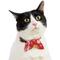 Show in main carousel: Necoichi Oribon Kimono Bow Tie Cotton Breakaway Cat Collar with Bell, Red, 8.2 to 13.7-in neck, 2/5-in wide slide 2 of 5