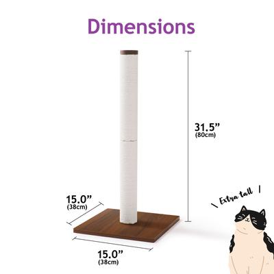 Show full view: Necoichi Premium Comfort 0.80-in Cat Scratching Post Replacement, Brown, Large slide 6 of 8