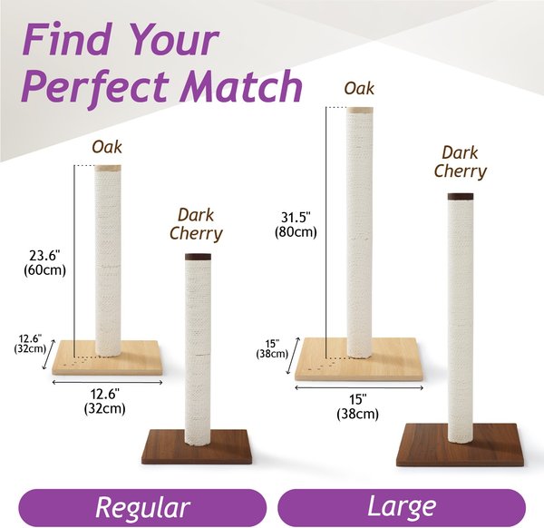 Show full view: Necoichi Premium Comfort 23.6-in Cat Scratching Post, Dark Cherry/Brown, Large slide 6 of 8