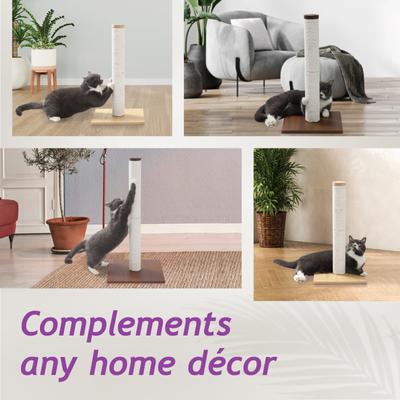 Show full view: Necoichi Premium Comfort 23.6-in Cat Scratching Post, Dark Cherry/Brown, Large slide 5 of 8