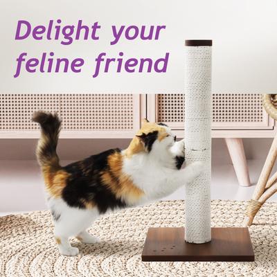 Show full view: Necoichi Premium Comfort 23.6-in Cat Scratching Post, Dark Cherry/Brown, Regular slide 4 of 8