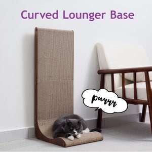 Necoichi Premium Comfort Cat Scratcher Wall, Dark Cherry/Brown, Large