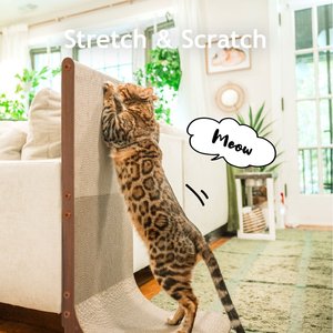 Necoichi Premium Comfort Cat Scratcher Wall, Dark Cherry/Brown, Large