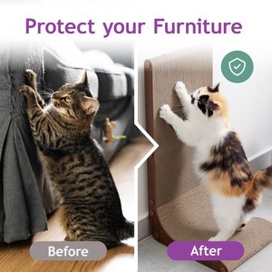 Necoichi Premium Comfort Cat Scratcher Wall, Dark Cherry/Brown, Regular