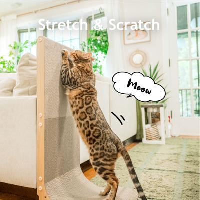 Show full view: Necoichi Premium Comfort Cat Scratcher Wall, Oak/Brown, Large slide 4 of 10