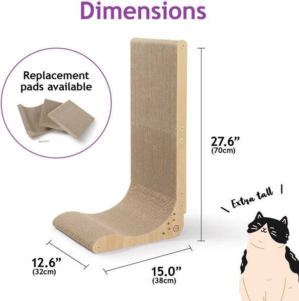 Show full view: Necoichi Premium Comfort Cat Scratcher Wall, Oak/Brown, Regular slide 5 of 9
