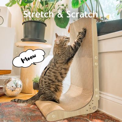 Show full view: Necoichi Premium Comfort Cat Scratcher Wall, Oak/Brown, Regular slide 3 of 9