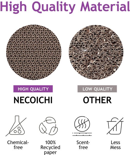 Show full view: Necoichi Premium Comfort Cat Scratcher Wall, Oak/Brown, Regular slide 6 of 9