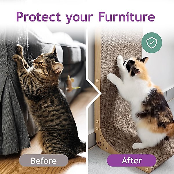 Show full view: Necoichi Premium Comfort Cat Scratcher Wall, Oak/Brown, Regular slide 2 of 9
