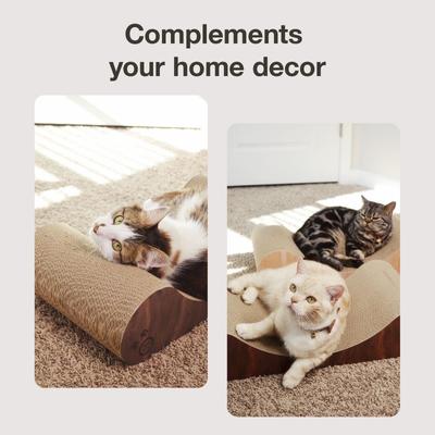 Show full view: Necoichi Premium Comfort Curved Cat Lounger, Dark Cherry, Large slide 7 of 9