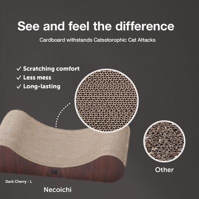 Show full view: Necoichi Premium Comfort Curved Cat Lounger, Dark Cherry, Large slide 4 of 9