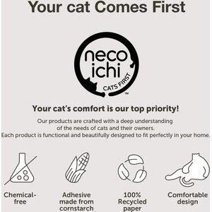 Necoichi Premium Comfort Curved Cat Lounger, Oak, Large