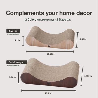 Show full view: Necoichi Premium Comfort Curved Cat Lounger, Oak, Medium slide 5 of 9