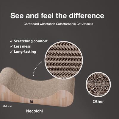 Show full view: Necoichi Premium Comfort Curved Cat Lounger, Oak, Medium slide 4 of 9