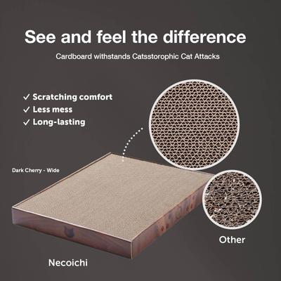 Show full view: Necoichi Premium High-Density Cat Scratcher, Dark Cherry, Wide slide 3 of 9