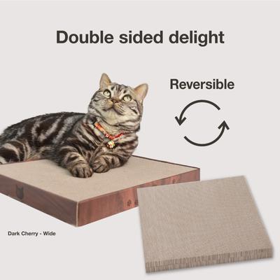 Show full view: Necoichi Premium High-Density Cat Scratcher, Dark Cherry, Wide slide 4 of 9