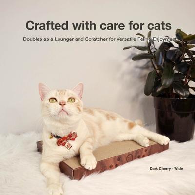 Show full view: Necoichi Premium High-Density Cat Scratcher, Dark Cherry, Wide slide 2 of 9