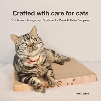 Show full view: Necoichi Premium High-Density Cat Scratcher, Oak, Wide slide 2 of 9