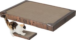 Necoichi Premium No Glue Cardboard Cat Scratcher Pad, Dark Cherry, Wide