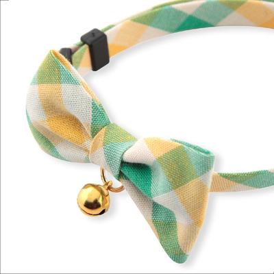 Show full view: Necoichi Purrfect Picnic Bow Tie Cotton Breakaway Cat Collar with Bell, Yellow, One Size: 8.2 to 13.7-in neck, 1/2-in wide slide 3 of 8