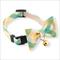 Show in main carousel: Necoichi Purrfect Picnic Bow Tie Cotton Breakaway Cat Collar with Bell, Yellow, One Size: 8.2 to 13.7-in neck, 1/2-in wide slide 4 of 8