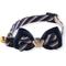 Show in main carousel: Necoichi Regal Crown Cotton Breakaway Cat Collar with Bell, Navy, 8.2 to 13.7-in neck, 2/5-in wide slide 1 of 9
