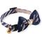 Show in main carousel: Necoichi Regal Crown Cotton Breakaway Cat Collar with Bell, Navy, 8.2 to 13.7-in neck, 2/5-in wide slide 3 of 9